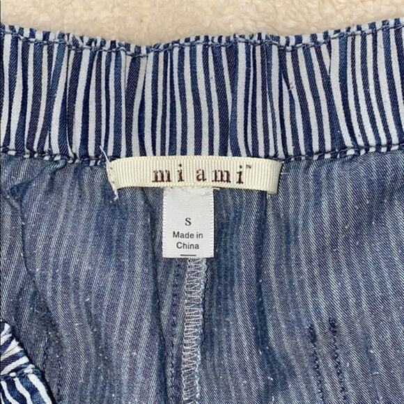 Miami Nautical Striped Drawstring Waist Shorts | Sz S - Picture 4 of 5